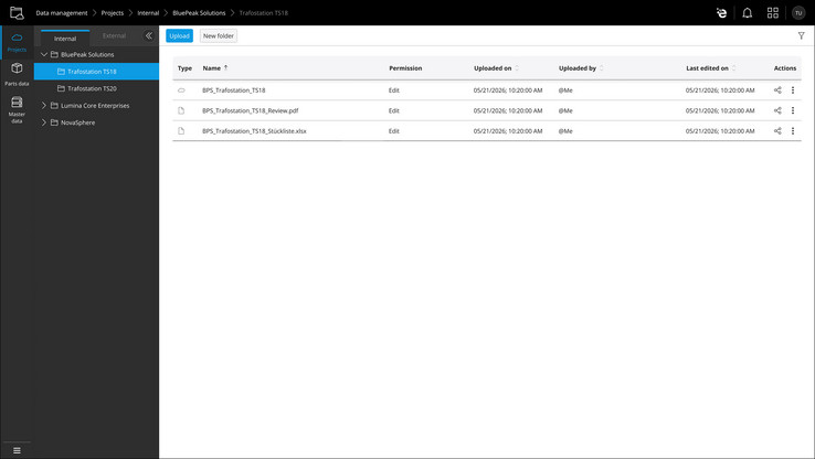 Sharing data relevant for EPLAN
